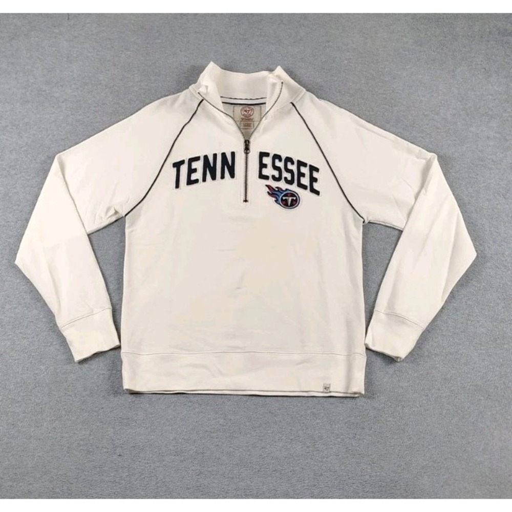 Forty Seven Brand 47 Tennesse Titans 1/4 Zip Pullover Sweater Women's Sz LG